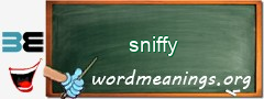 WordMeaning blackboard for sniffy